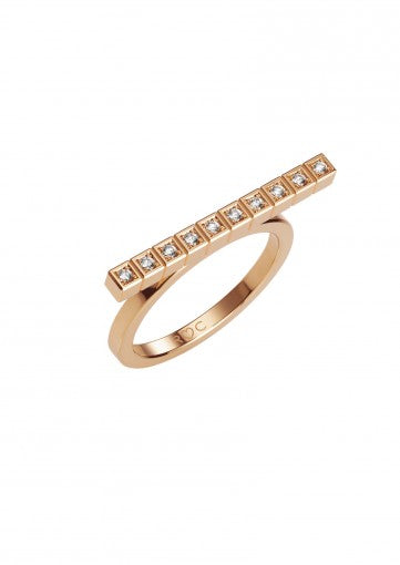 RIHANNA LOVES CHOPARD RING
 18K ETHICALLY CERTIFIED "FAIRMINED" ROSE GOLD AND DIAMONDS