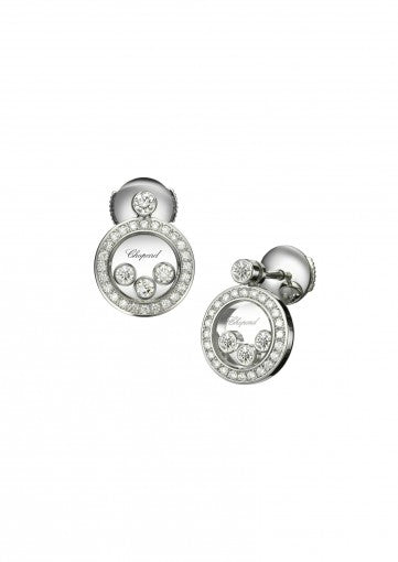 HAPPY DIAMONDS ICONS EARRINGS18K WHITE GOLD AND DIAMONDS