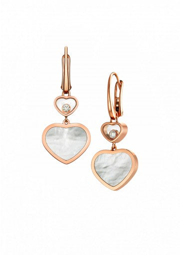 HAPPY HEARTS EARRINGS18K ROSE GOLD, DIAMONDS AND MOTHER-OF-PEARL
