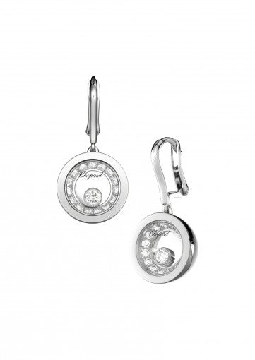 VERY CHOPARD EARRINGS18K WHITE GOLD AND DIAMONDS