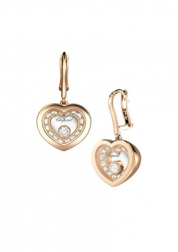 VERY CHOPARD EARRINGS18K ROSE GOLD AND DIAMONDS