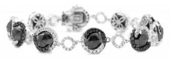 10.63 ct Stunning Black & White Diamonds Bracelet