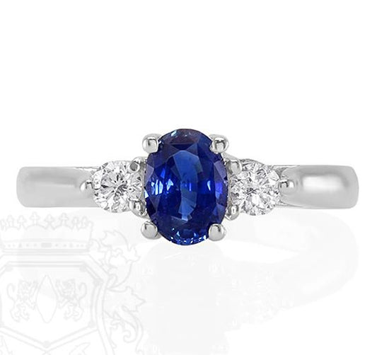 Gold Sapphire And Diamond Ring