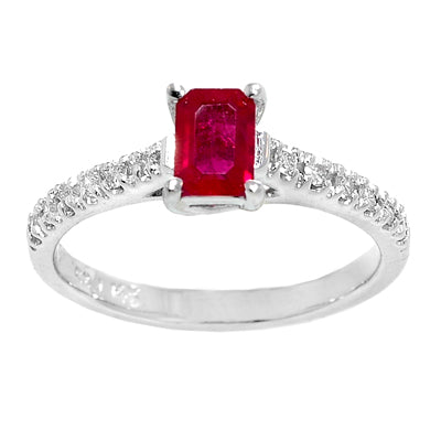 Gold Ruby and Diamond Ring