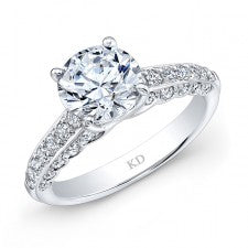 WHITE GOLD PRONG DIAMOND ENGAGEMENT RING
