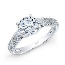 WHITE GOLD INSPIRED CLASSIC DIAMOND BRIDAL RING