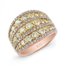 ROSE GOLD YELLOW FASHION DIAMOND BAND