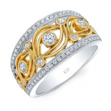 YELLOW GOLD INSPIRED FASHION DIAMOND BAND