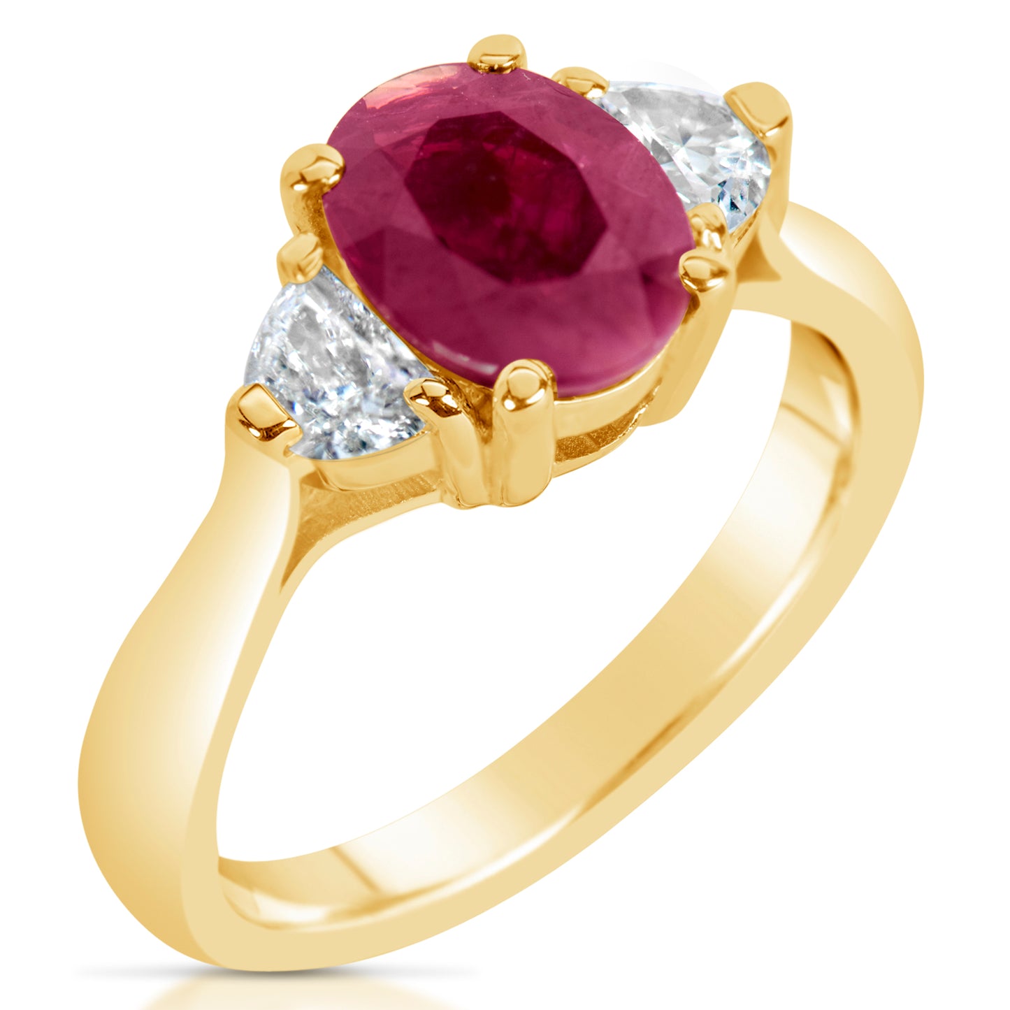 Gold Ruby and Diamond Ring