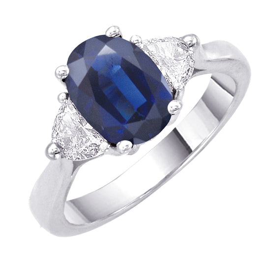 Gold Sapphire And Diamond Ring