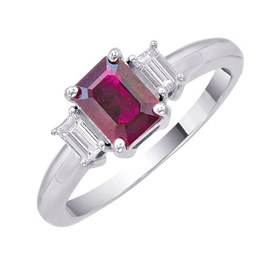 Gold Ruby and Diamond Ring