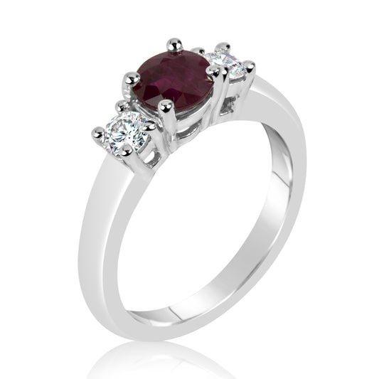 Gold Ruby and Diamond Ring