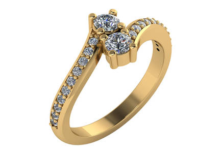 Gold  And Diamond Ring