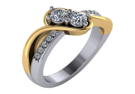 Gold  And Diamond Ring