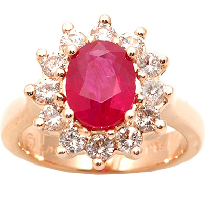 Gold Ruby and Diamond Ring