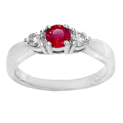 Gold Ruby and Diamond Ring