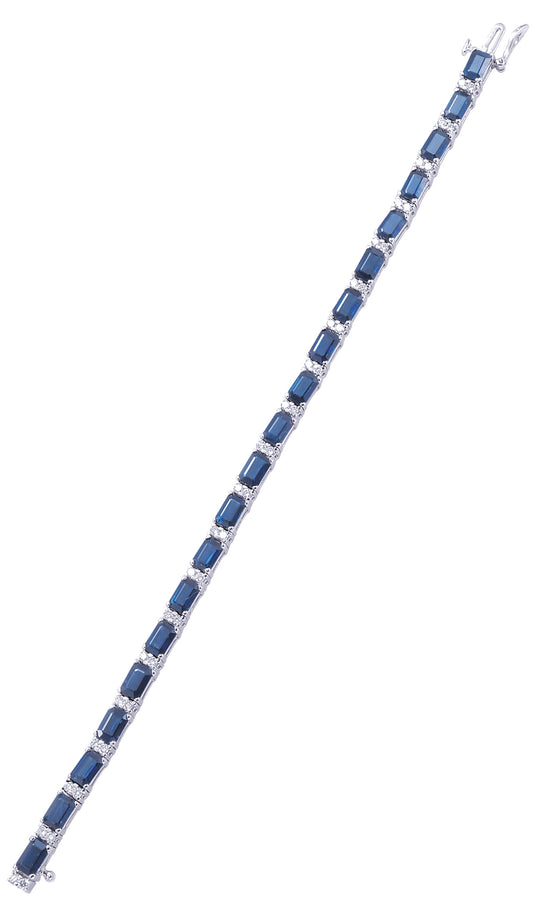 Gold Sapphire And Diamond Bracelet