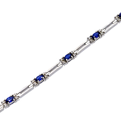 Gold Sapphire And Diamond Bracelet