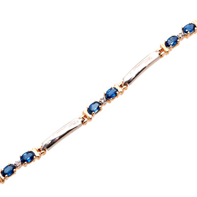 Gold Sapphire And Diamond Bracelet