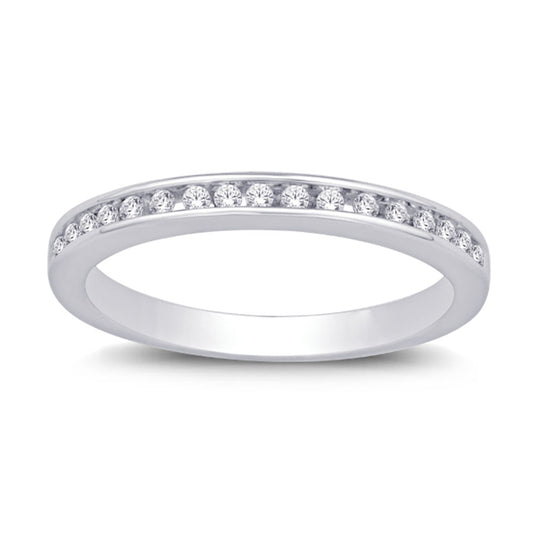 14K White Gold 1/5 Ct.tw. Diamond Band
