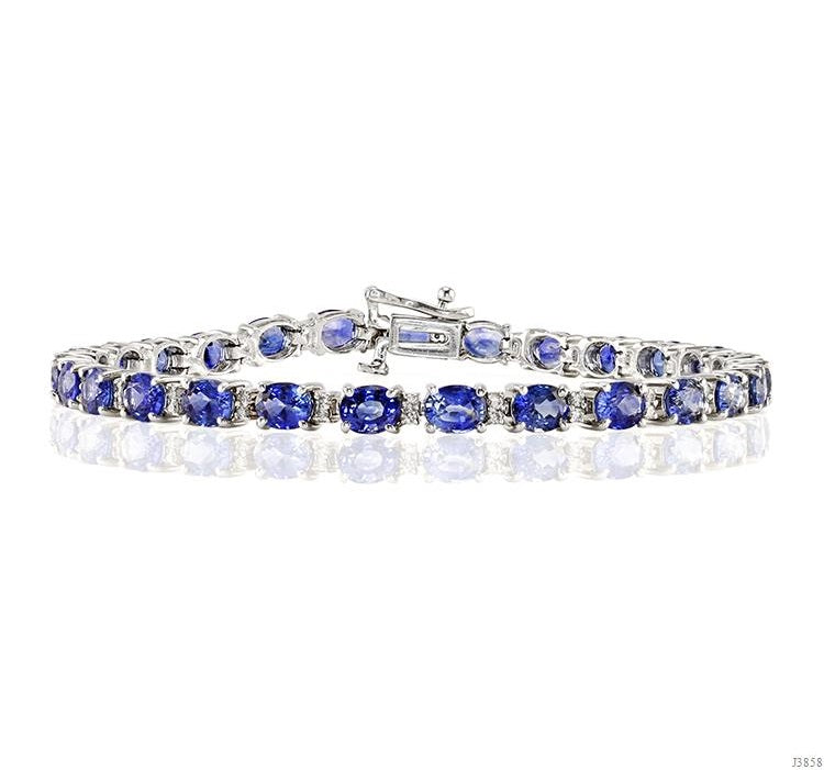 Gold Sapphire And Diamond Bracelet