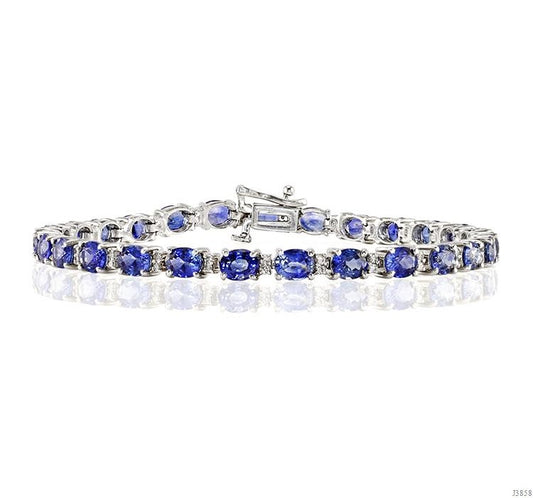 Gold Sapphire And Diamond Bracelet