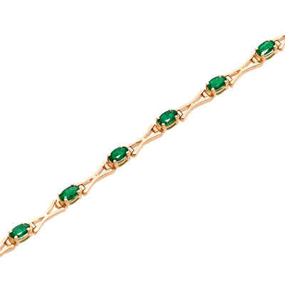 Gold Emerald and Diamond Bracelet