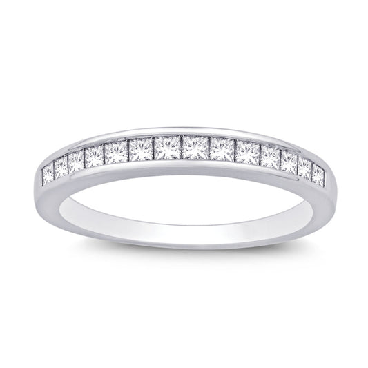 14K White Gold 1/2 Ct.tw. Diamond Band