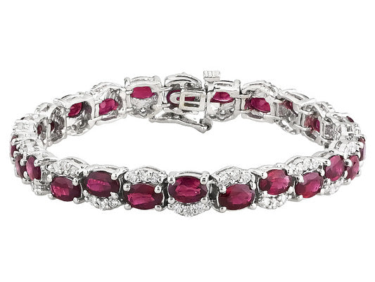 Gold Ruby And Diamond Bracelet