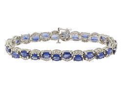 Gold Sapphire And Diamond Bracelet