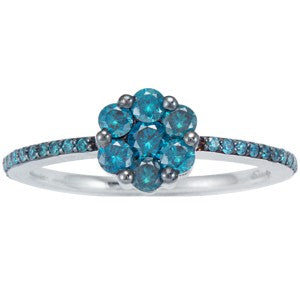 Interchangeable Blue Diamond Center Band
