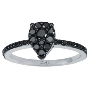 Interchangeable Daisy Pear Black Diamond