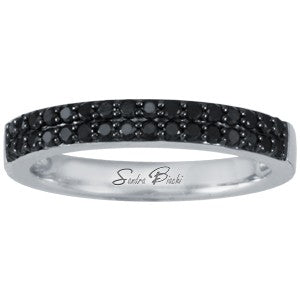 Interchangeable Black Diamond Double Row Band