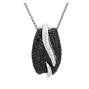 Black And White Diamond Pedant