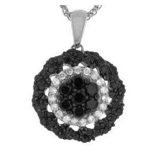 Black And White Diamond Pedant