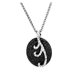 Black And White Diamond Pedant