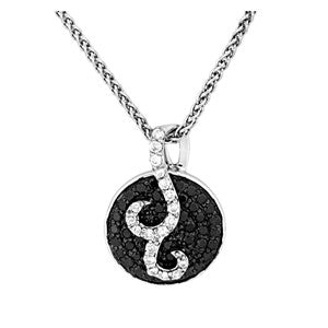 Black And White Diamond Pedant