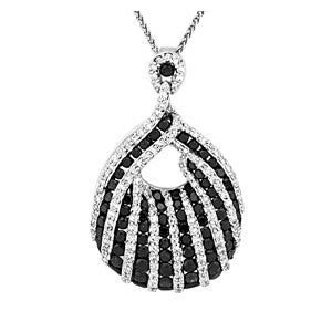 Black And White Diamond Pedant
