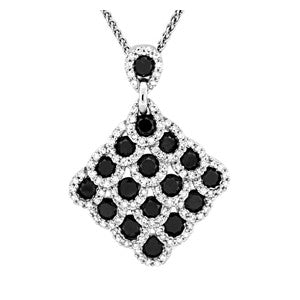 Black And White Diamond Pedant