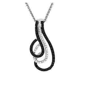 Black And White Diamond Pedant