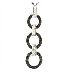 Black And White Diamond Pedant