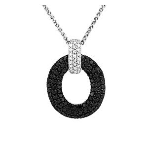 Black And White Diamond Pedant
