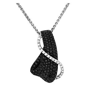 Black And White Diamond Pedant