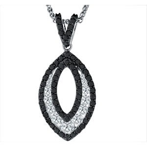 Black And White Diamond Pedant