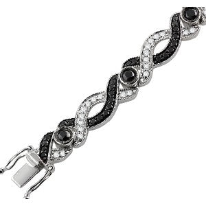 Black And White Diamond Bracelet