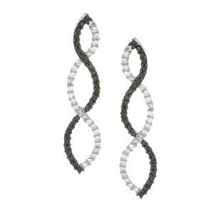 Black And White Diamond Earring