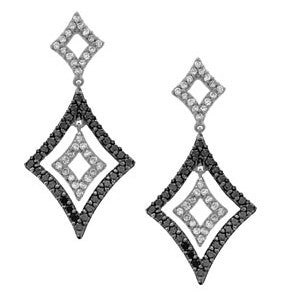 Black And White Diamond Earring
