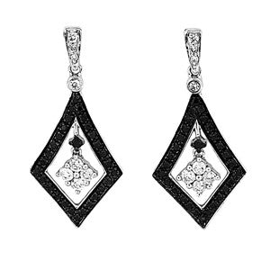 Black And White Diamond Earring