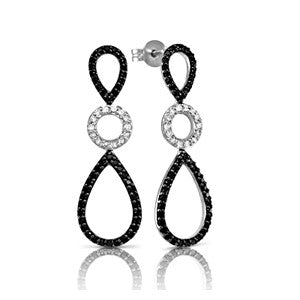 Black And White Diamond Earring