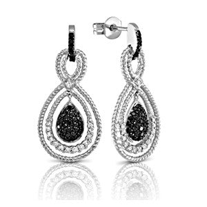 Black And White Diamond Earring